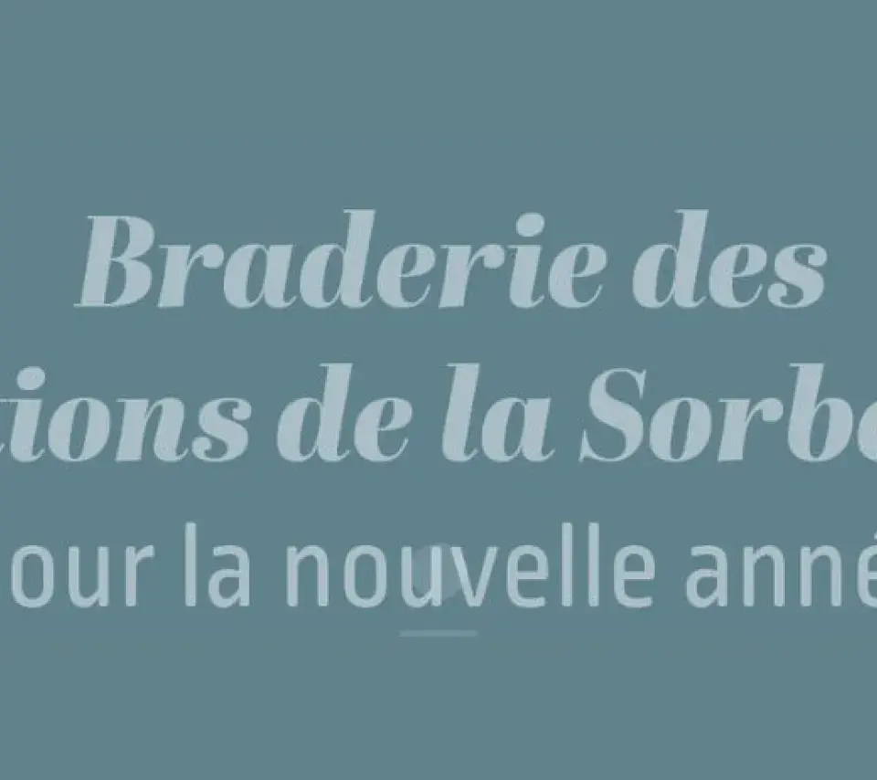 Braderie des Editions de la Sorbonne